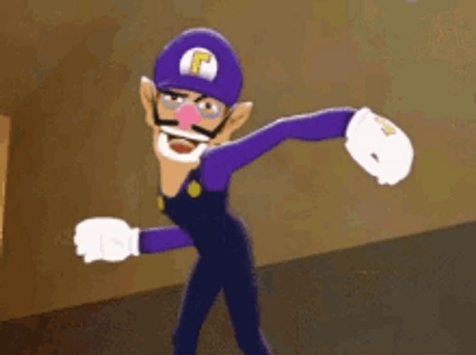 Waluigi Moving Hips Dancing Mario Series GIF