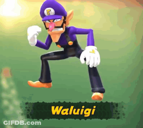 Waluigi With Purple Hat GIF