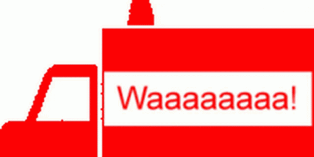 Wambulance Blinking Siren Animated Art GIF