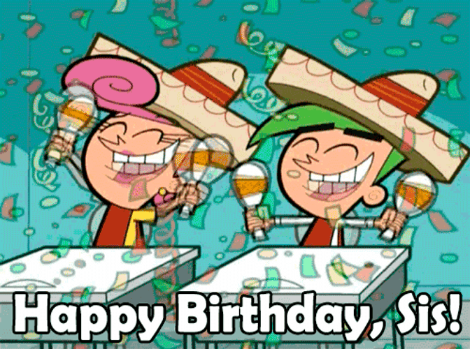 Wanda Cosmo Happy Birthday Sister GIF