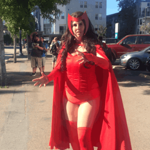 Wanda Cosplay In Comic-Con GIF