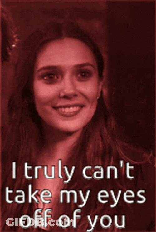 Wanda Maximoff Actress Elizabeth Olsen Eye Stare GIF