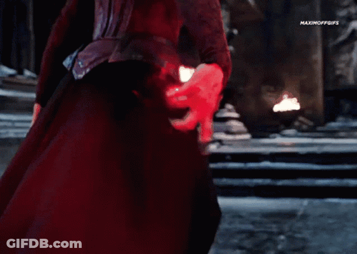 Wanda Maximoff Attack Power Red Magic Here GIF