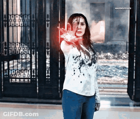 Wanda Maximoff Bloody Face Eye Zoom GIF