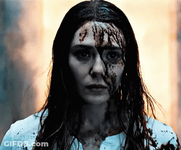 Wanda Maximoff Bloody Face Walk Scary GIF