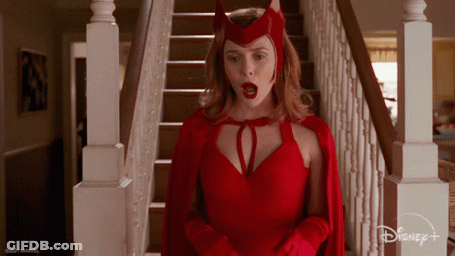 Wanda Maximoff Cheeky Little Dance Halloween GIF