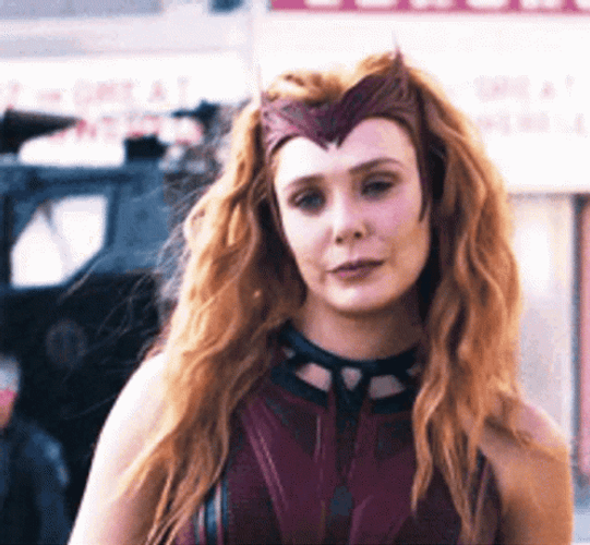 Wanda Maximoff Cheeky Pouty Face Silly GIF