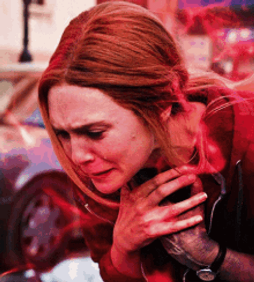 Wanda Maximoff Clutching Her Heart GIF
