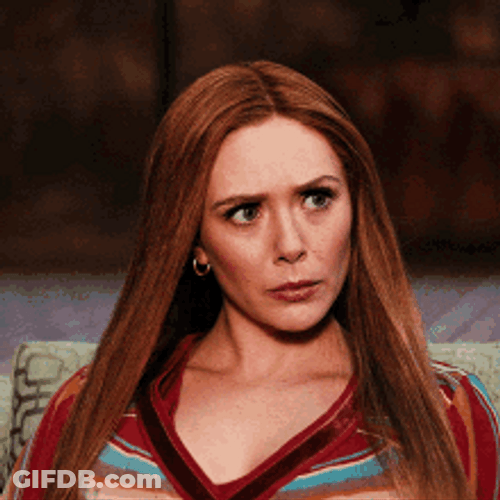Wanda Maximoff Funny Confused Marvel Cinematic Universe GIF