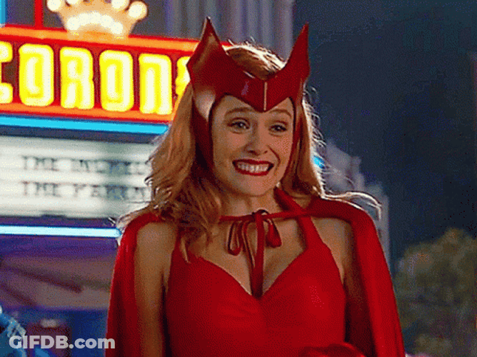 Wanda Maximoff Halloween Smiling Giddy GIF