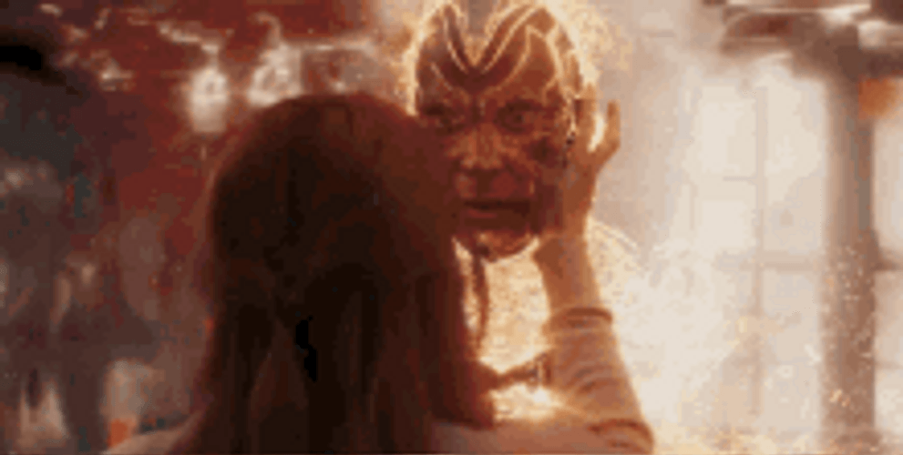 Wanda Maximoff Holding The Vision GIF