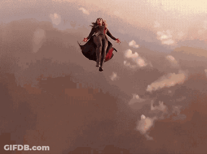 Wanda Maximoff Lands Landing Boom Explosion GIF