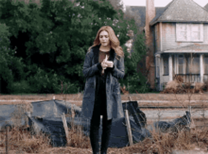 Wanda Maximoff Reading GIF