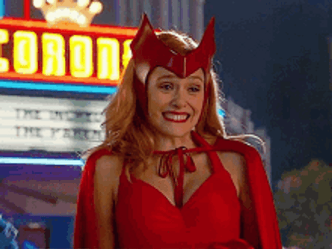 Wanda Maximoff Uncomfortable Smile GIF