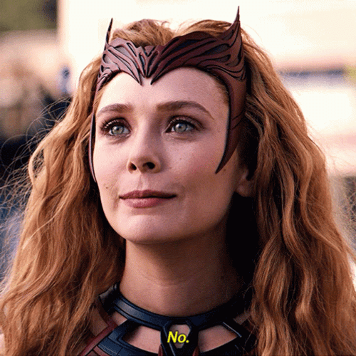 Wanda Vision Scarlet Witch Doctor Strange Multiverse No Nope GIF