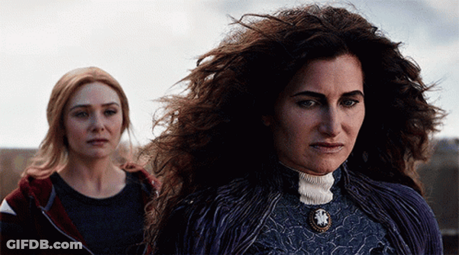 Wandavision And Agatha Fighting Scene GIF