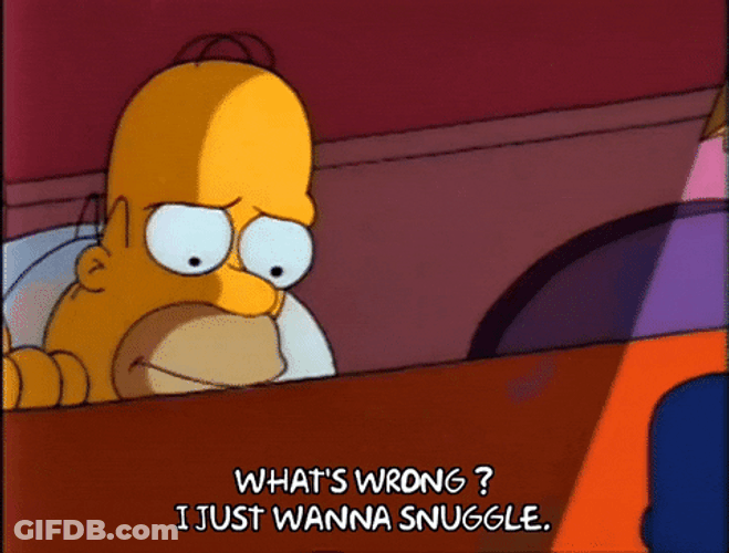 Wanna Snuggle Homer Simpson GIF