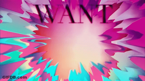 Want Text On Colorful Background GIF