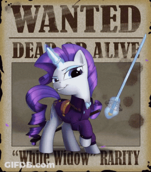 Wanted Rarity Poster Mlp GIF