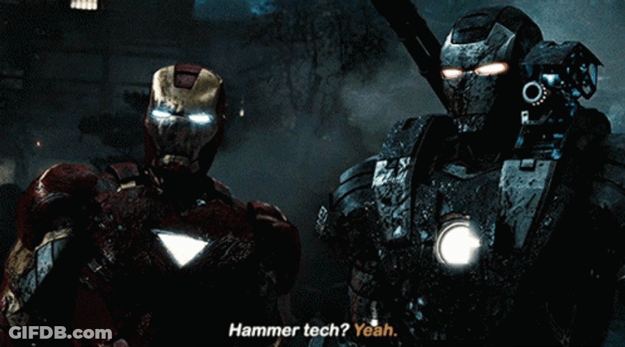 War Machine And Iron Man Talking GIF