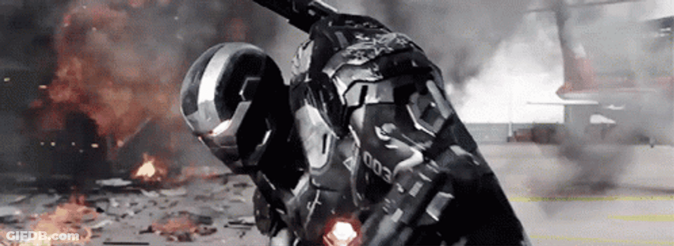 War Machine Facing Forward GIF