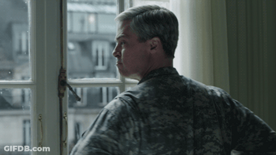 War Machine General Glen McMahon Facing Forward GIF