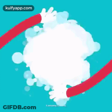 War Surrounded By Blue And Red Confetti GIF