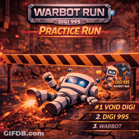 Warbot Run Practice Run Robot On Ground GIF