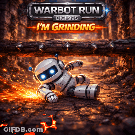 Warbot Run Robot Grinding GIF