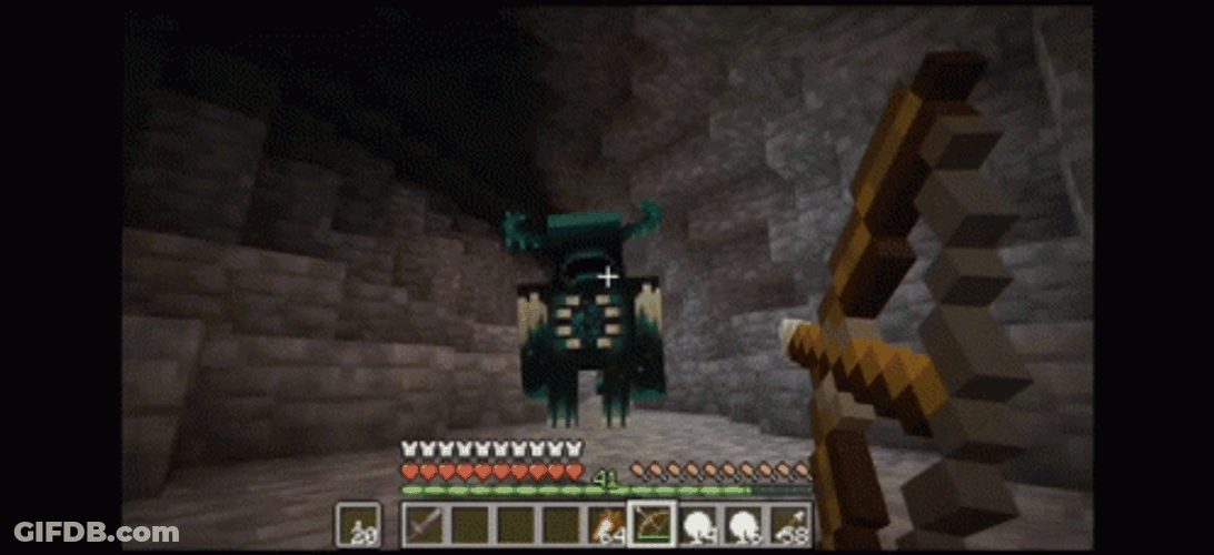 Warden Minecraft Getting Hit GIF
