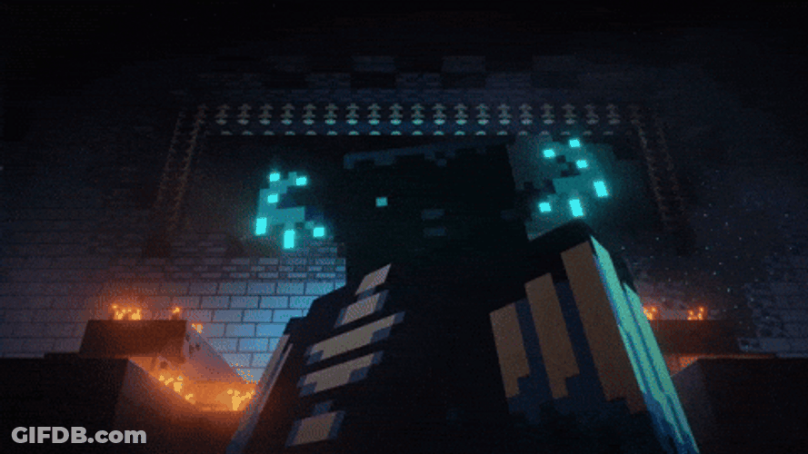 Warden Minecraft Looking Around GIF