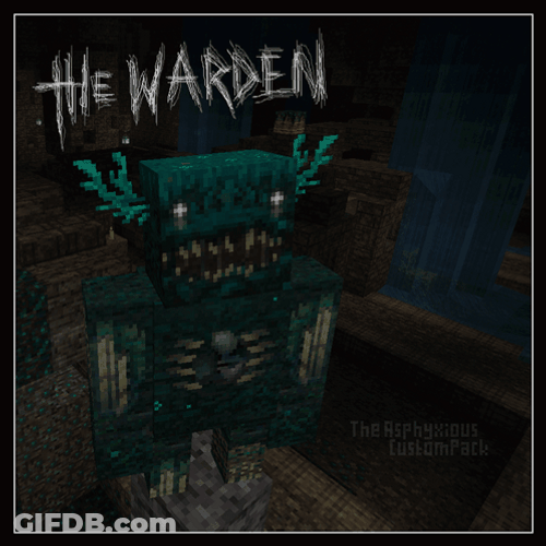 Warden Minecraft With Creepy Face GIF
