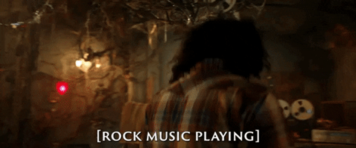 Warehouse Man Headbanging GIF