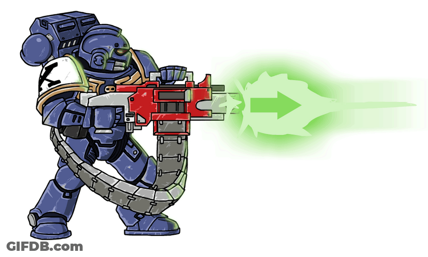 Warhammer Bill Shooting Sticker GIF