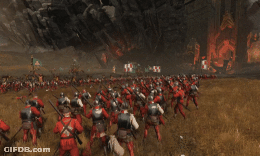 Warhammer Dragon Attacking Marines GIF