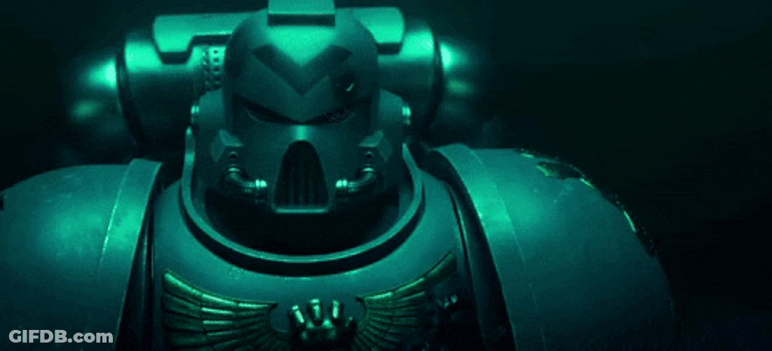 Warhammer Space Marine Staring GIF
