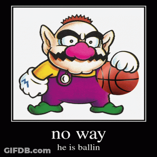 Wario Playing Basketball GIF