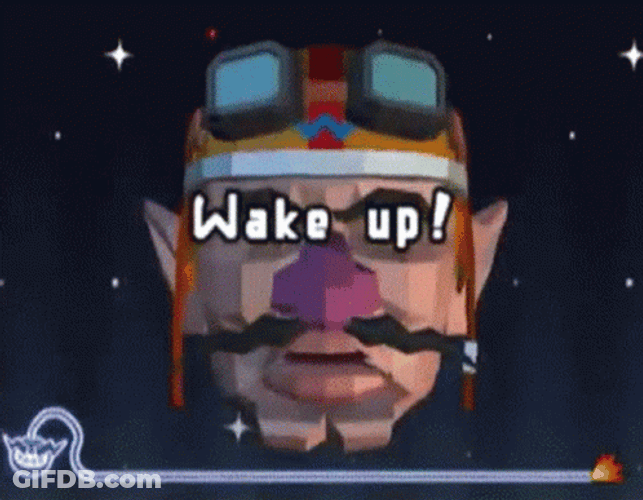 Wario Wake Up GIF