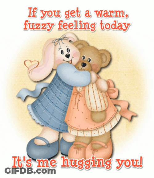 Warm Air Hug Bunny Bear Best Friend Love GIF
