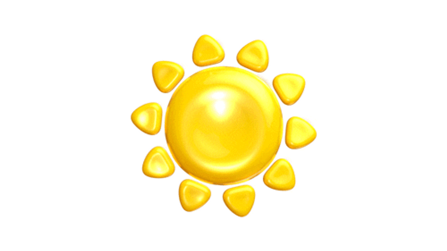 Warm Cartoon Sun Clipart GIF