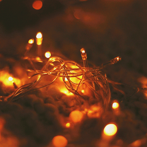 Warm Christmas Fairy Lights GIF