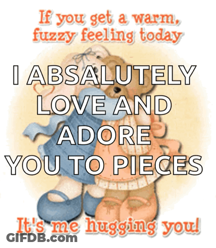 Warm Fuzzy Feeling Hugging You GIF