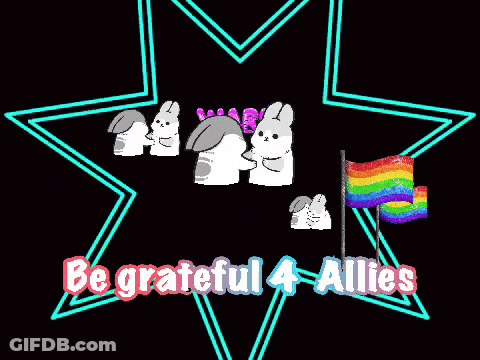 Warm Hugs Be Grateful For Allies Rainbow Flag GIF