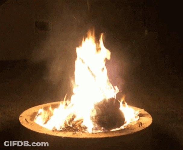 Warm Night Big Campfire GIF