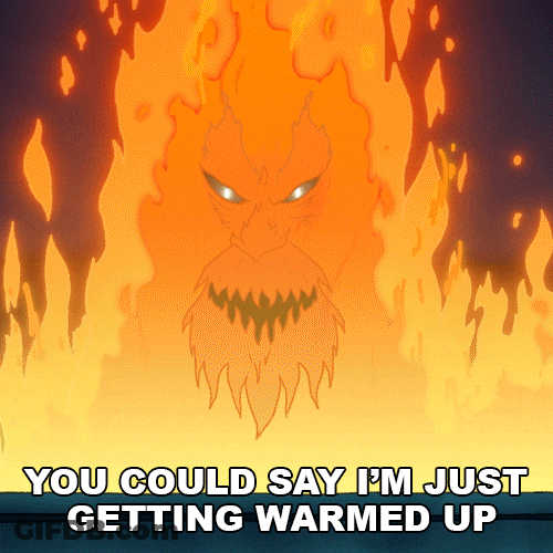 Warming Up With This Talking Flame GIF