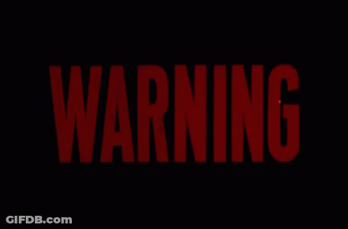 Warning Glowing Red On Black Background GIF