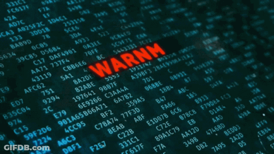 Warning Hacker Screen Detected GIF