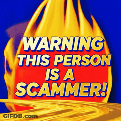 Warning This Person Is A Scammer GIF