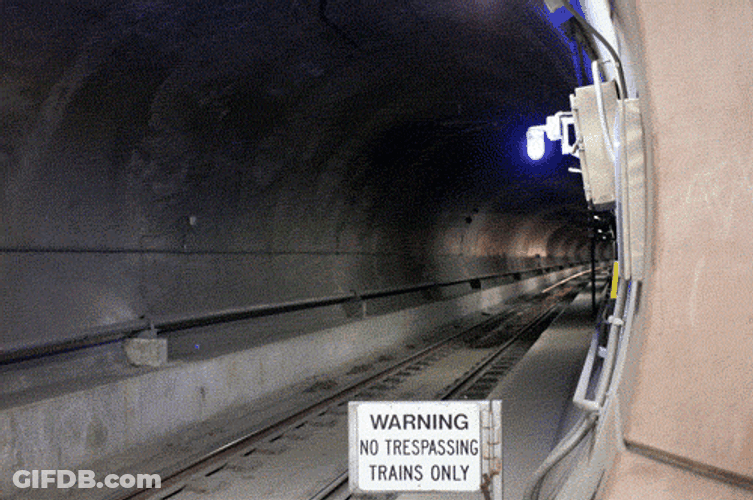 Warning Train Tunnel Subway GIF