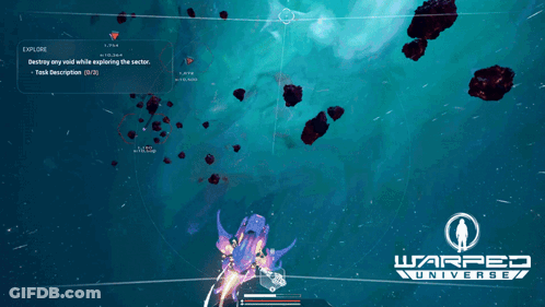 Warped Universe Video Game On Computer Screen GIF